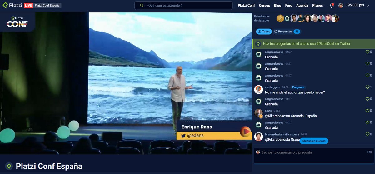 nibaldor1's tweet image. Madrugando, participando de la #PlatziConf España. #NuncaParesDeAprender 💚🚀
