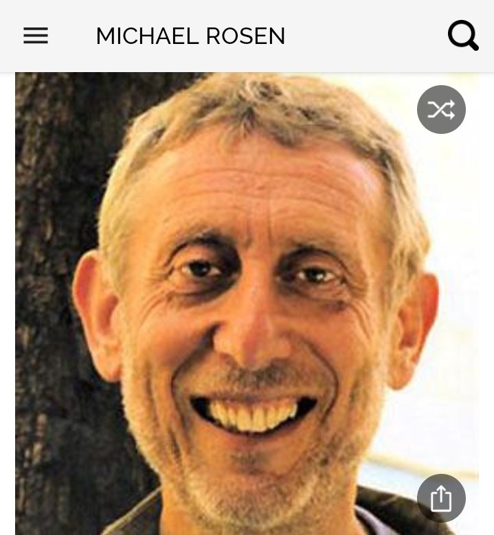 Happy birthday to this great children\s author.  Happy birthday to Michael Rosen 