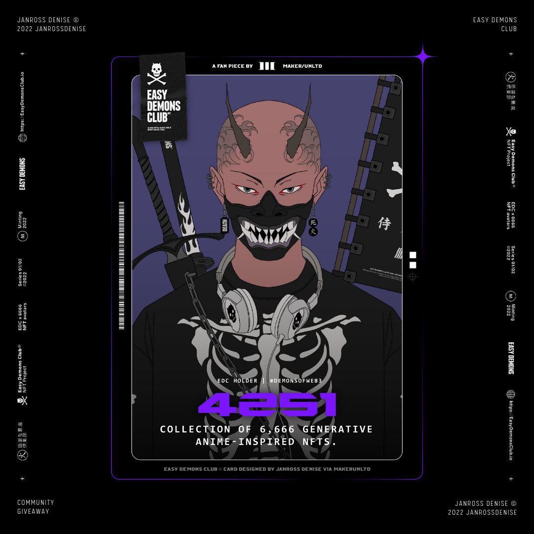 MichaelG0927's tweet photo. Received this awesome card designed by our very own demon @janrossdenise !!!
Happy weekend my demons!!!! 
@easydemons_club #hellishere #easydemonsclub #wearelegion https://t.co/ke4yrcssqK