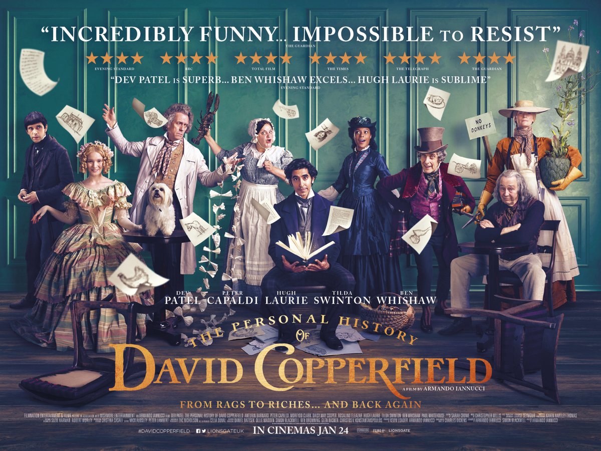 simonblackwell's tweet photo. The Personal History Of David Copperfield has its UK TV premiere tonight on @Channel4 at 9:20pm. The most fun I've had working on anything in the 25 years I've been doing this. https://t.co/FEJKwv1qQq
