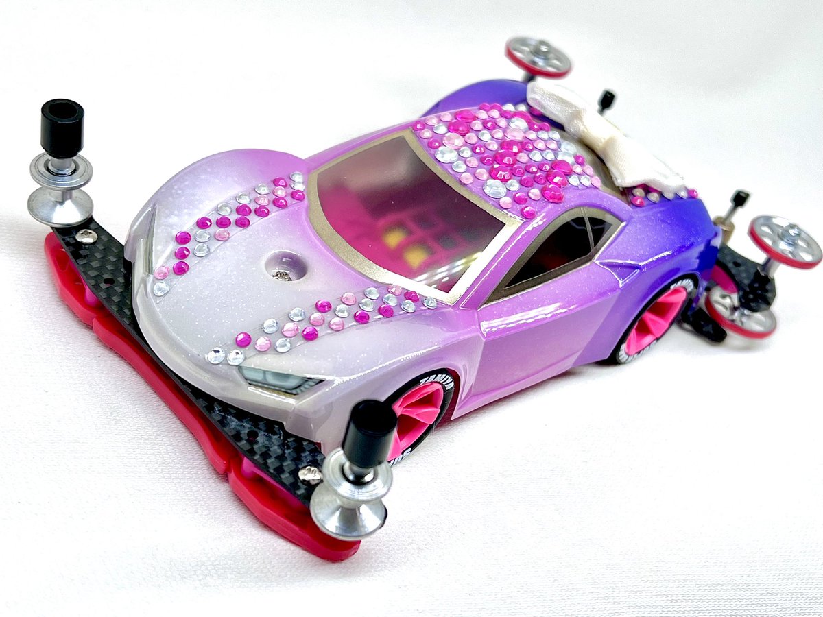 ミニ四駆 ☆デコレーション☆ スワロフスキー ♪送料込み♪ 結果発表 #デコ四駆ひかり】『PINK SPARK賞㊗』まぁーさん(の奥様作