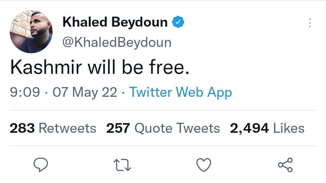 Zaira_Nizaam's tweet photo. Kashmir is already free.
Yes, Pakistan occupied Kashmir will be free soon.
@KhaledBeydoun @Imamofpeace https://t.co/gVfOW0EaWC