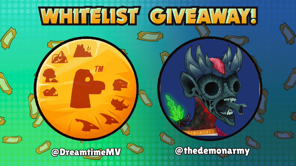 thedemonarmy's tweet photo. DreamTime MV ❌ The Demon Army Collab GIVEAWAY!

 📝To register:
✅Join discords  https://t.co/FG7WlHIKqO  &amp; https://t.co/dImbseebjv
✅Follow @dreamtimemv and @thedemonarmy
✅👍+RT+❤️

💰Rewards💰
5 WL spots from @Dreamtimemv
5 WL spots from @thedemonarmy

Winners in 48 hours https://t.co/p3KzLbeemW