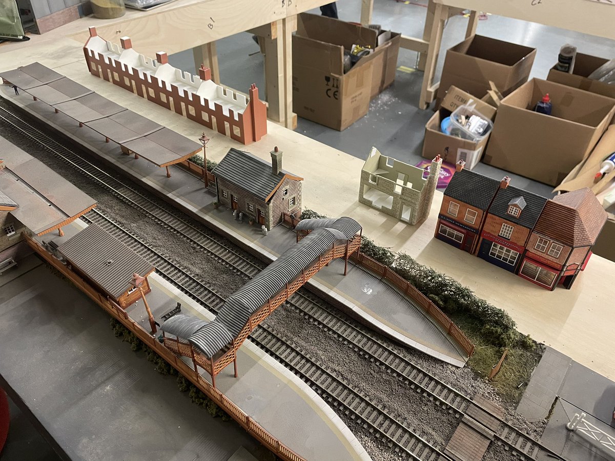 More work to the railway terraces, that’s all the windows cut out for now, just a bit of cleaning up and then on to the next shorter block and paint