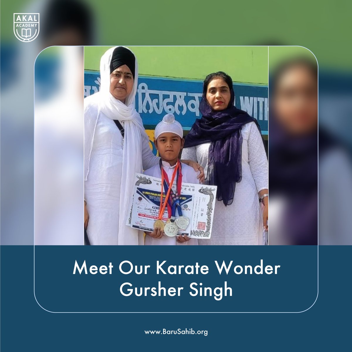 BaruSahibTKS's tweet photo. #AkalAcademyTibber #LearningWorks #WSKO #Championship #BlessedtobeSikh #Karate
Meet Our Karate Wonder Gursher Singh
Congratulations to Gursher Singh of Grade 2 Akal Academy Tibber.
He has brought laurels to the Academy.
Read more ~https://t.co/Zfa5HMYoQT https://t.co/GFLChnQ1rT
