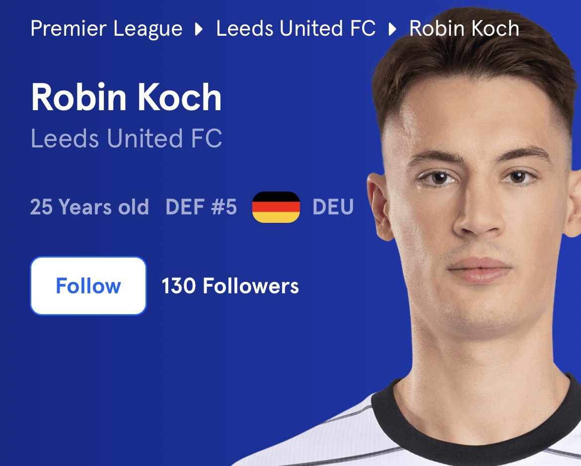 SorareEngland's tweet photo. 🎁 #Sorare Card GIVEAWAY!!!

Our ✅ Pick of the Week ✅ is:
 
Robin Koch ⭐️ 

To enter:
1️⃣ Follow @SorareEngland 
2️⃣ RT 🔄
3️⃣ Like ❤️

⏰ deadline - 14:00 Sunday (KO) 

>75 score = limited card winner! 🟡

#NFTGiveaway #Free #NFT #Giveaways #Contest #sorare #SorareGiveaway https://t.co/8tUqG1M53X