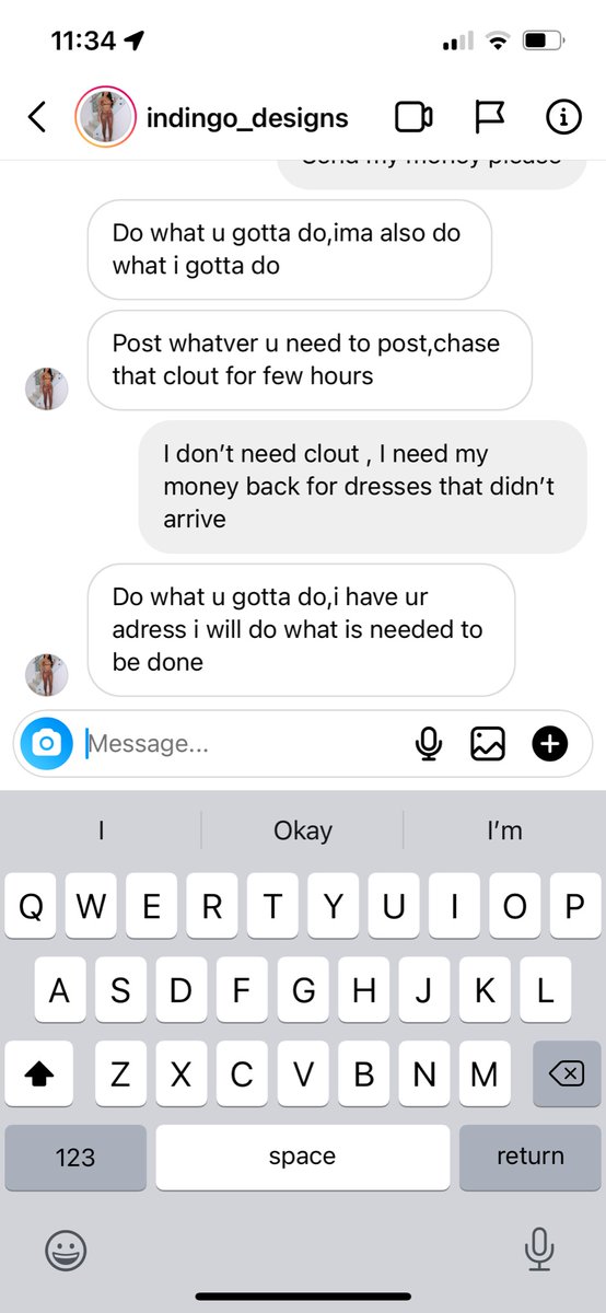 Luyanda_Maf's tweet photo. Asked for a refund back from an IG boutique I’m using it’s been days . Today I’m getting threats since they know my address. So if anything happens to me . Here is everything. His real name is Junior Magagane. (Indingo_designs) https://t.co/ssmlVCQeVW