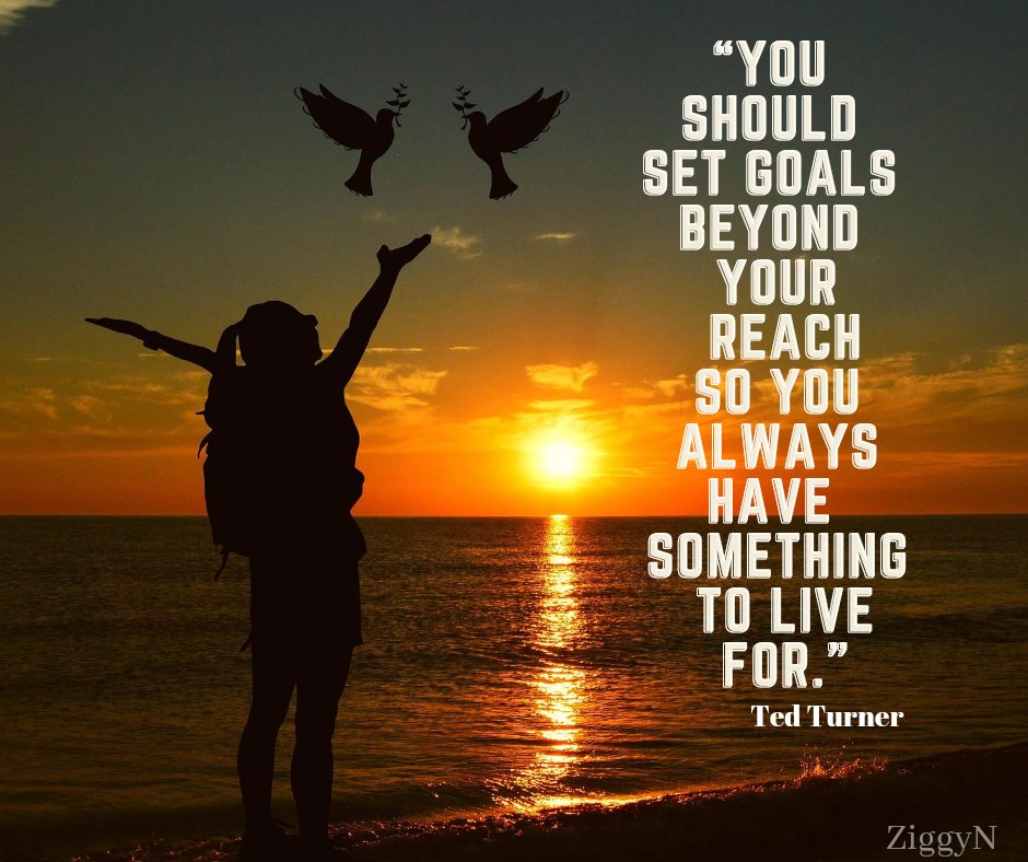 ziggynatural's tweet photo. “You should set goals beyond your reach so you always have something to live for." https://t.co/kYy898RE86
