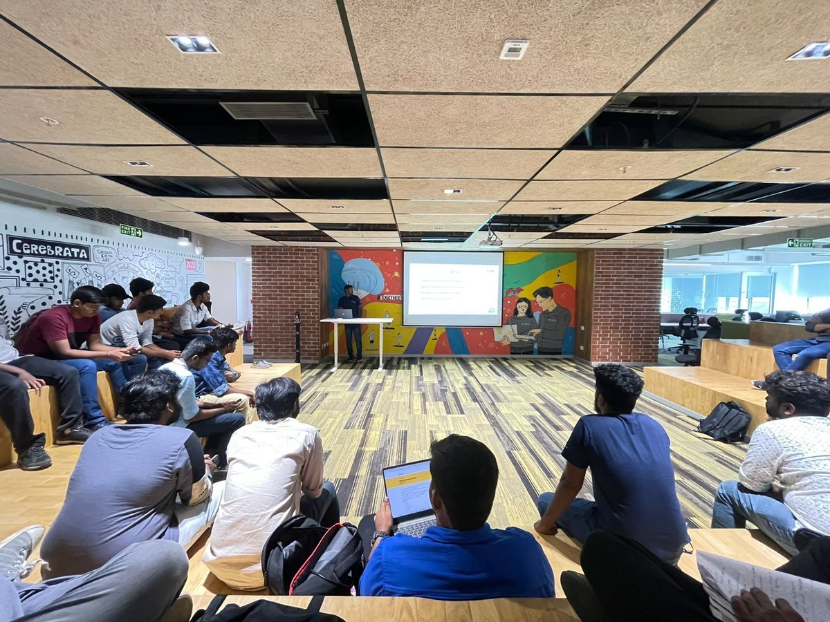 TechMeet360's tweet photo. The next session in Global Azure 2022 - Coimbatore was started by @packiarajss, Senior Software Engineer at @KovaiCo sharing his thoughts on Azure Durable Functions
#GlobalAzure  #GlobalAzure2022 #TechMeet360 #KovaiCo #Community https://t.co/TkDae2hzQ9