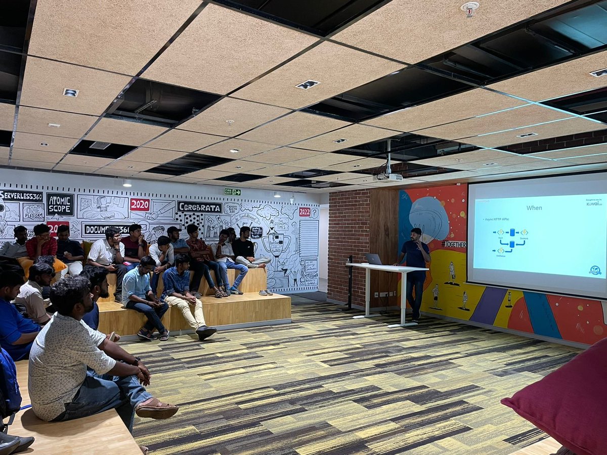 TechMeet360's tweet photo. The next session in Global Azure 2022 - Coimbatore was started by @packiarajss, Senior Software Engineer at @KovaiCo sharing his thoughts on Azure Durable Functions
#GlobalAzure  #GlobalAzure2022 #TechMeet360 #KovaiCo #Community https://t.co/TkDae2hzQ9