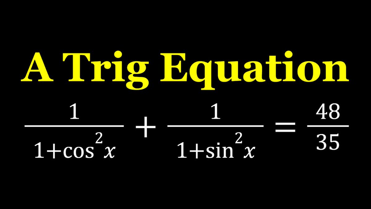 SyberMath's tweet photo. Solving A Fun Trigonometric Equation in Two Ways
#TrigonometryProblems #TrigonometricEquations
via @YouTube @Apple @Desmos @NotabilityApp
@googledocs @canva
https://t.co/LgTo2Q4727 https://t.co/Ma9O3QObee