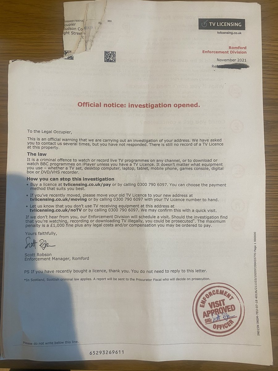 faeg333's tweet photo. This is how TV license money is spent… the letterbox of a brand new never occupied flat (one of 3000+ on a new development). You do the math.
1/4 @AntiTVLicence @tvlicensingnews @tvlicensing @Scrap_TVLicence @TVLicensingUK https://t.co/a6BoHZUa5T