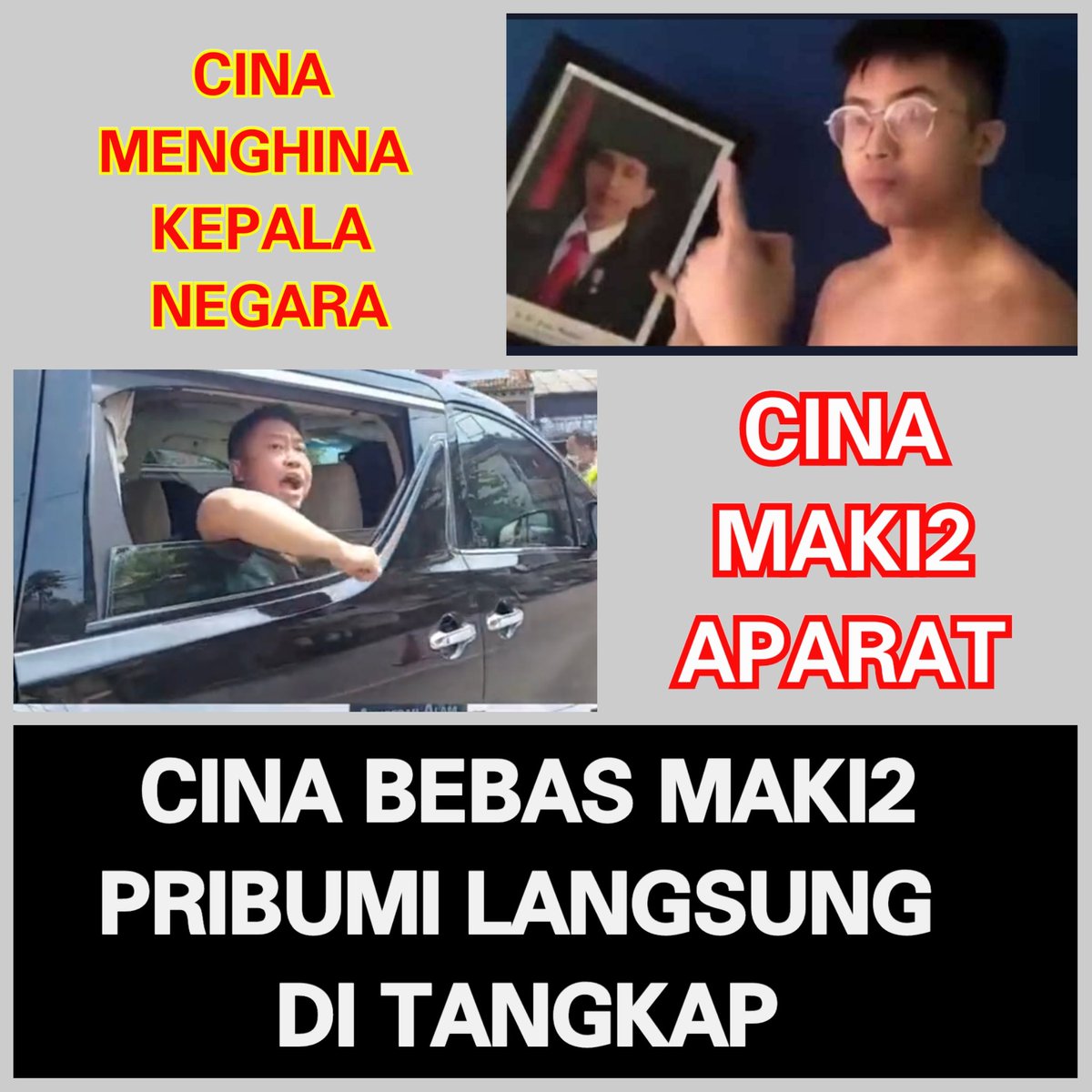 MilitanAb's tweet photo. Majikan wajar MAKI2 Aparat &amp; Menghina Kepala Negara BEBAS di negeri ini. 
Pribumi langsung di TANGKAP 🤪🤪🤪🤪
Beginilah negeri ini sekarang . https://t.co/F4euYUFzkO