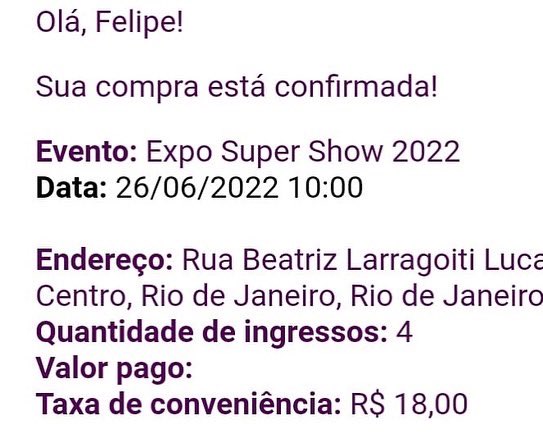 Ingressos garantidos! 👌💪😎
