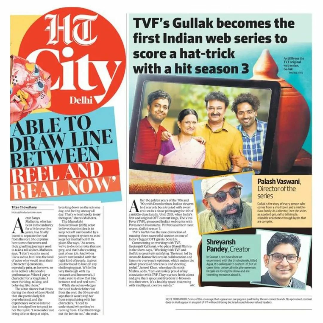 uncle_sherry's tweet photo. Gullak Season 3 scores big. A hat-trick of laughter, love and tears 😊😊❤️❤️
Thank you everyone for watching it and spreading it. 
All this is possible because of the kick-ass team behind it. https://t.co/Kbj4r1iekJ