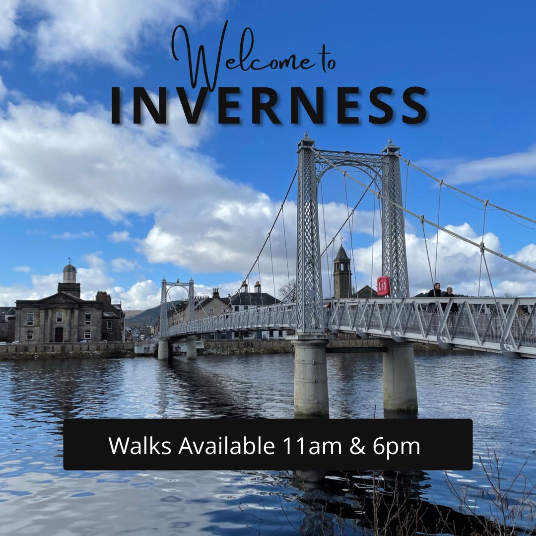 Walking tours available all summer. You can book through link in bio 😎#inverness