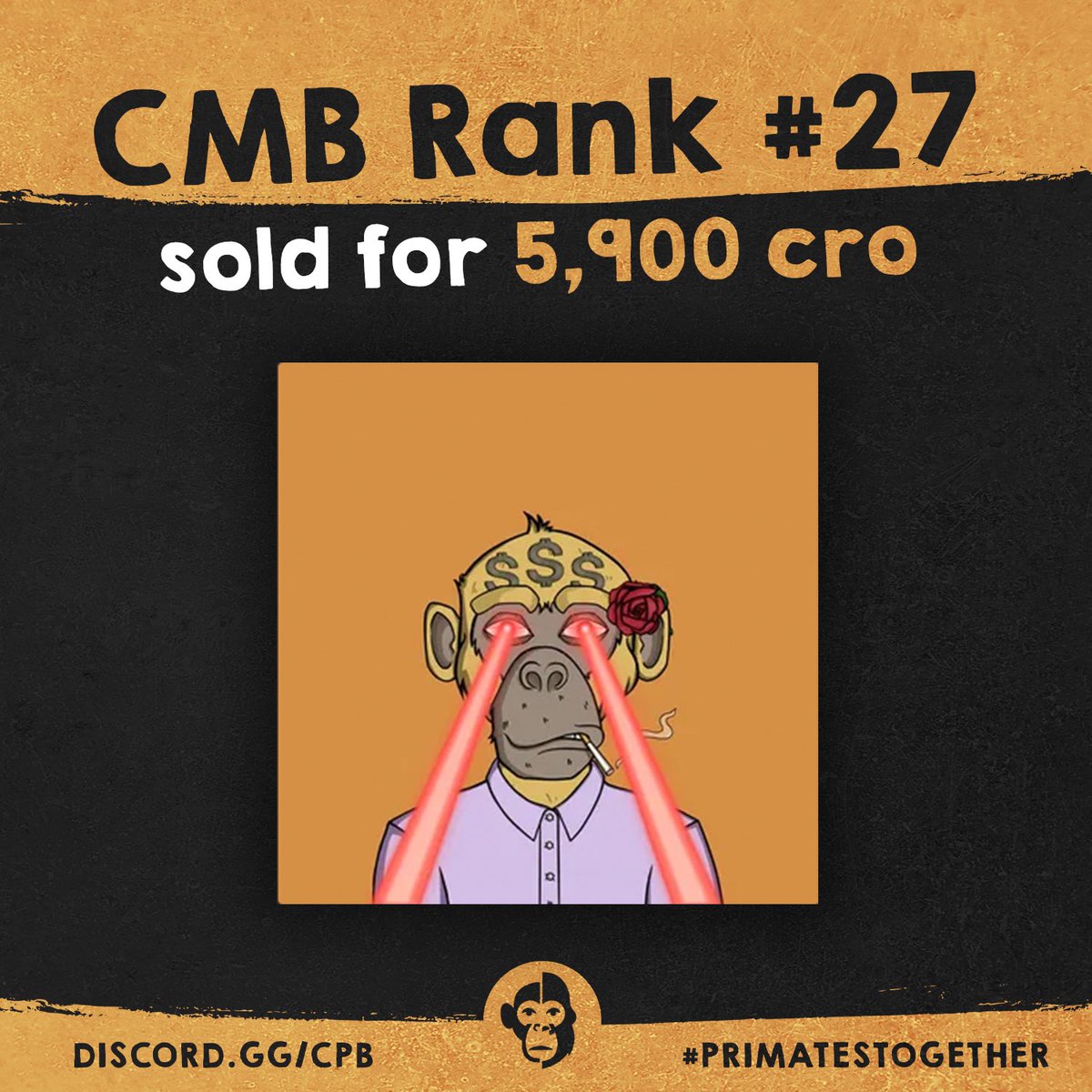 PrimateBusiness's tweet photo. Sale of the day🚀

An airdrop will be sent during the month of May to holders CMB (genesis collection)🪂

Date: TBA

Stay tuned.

#primatestogether https://t.co/CIYD9WTvYR