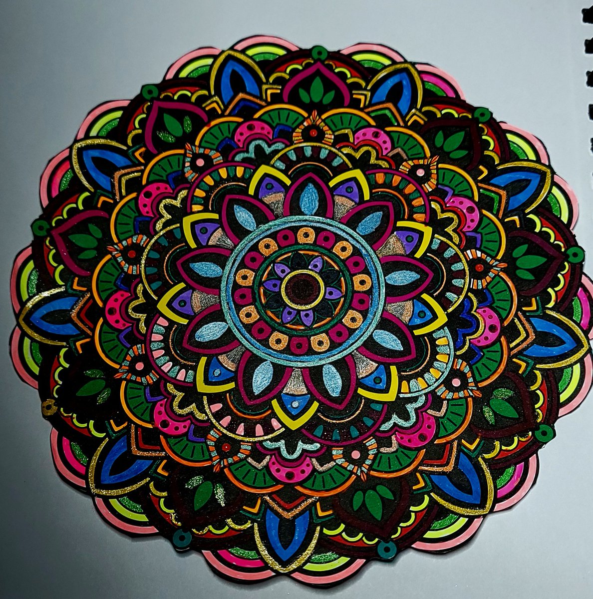 MeditateWithLov's tweet photo. With all the dramatics thats going on in this world~I'm not concerned..Cause I'm over here doing some #AdultColoringWithMandalas &amp; #StayingInAPositivelyPassionateSpace
#LifeIsWhatWeMakeItHunn #FollowMyTweetsAndIllFollowYours
#HavingHobbiesIsAmazingToOnesMentalHealth #LoveYaHunn https://t.co/Hy1LckZTZM