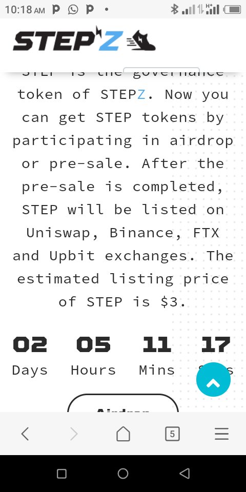 stepz.xyz/sRIv  guys go and do this air drop and get some clean money, this is a legit air drop you can do your own research on Google about this air drop then you can bring as many people as you can each referral is 100 dollars you can bring up to 50 people in guys