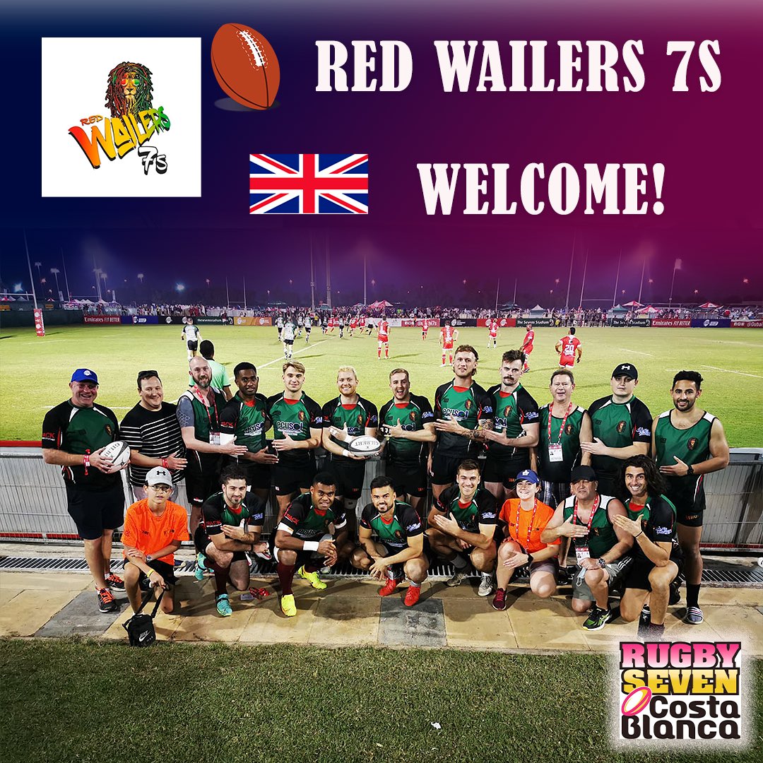 ⏳ The Costa Blanca Rugby Sevens 2022 is just around the corner!!!!

🏉 We welcome the RED WAILERS 7S team, from UK 🇬🇧

📝They're a great team, can they win? Buy tickets here entradium.com 🎟️

🗓️21 &amp; 22 May 

#rugby #rugbysevens #costablanca #beach #alicante #benidorm