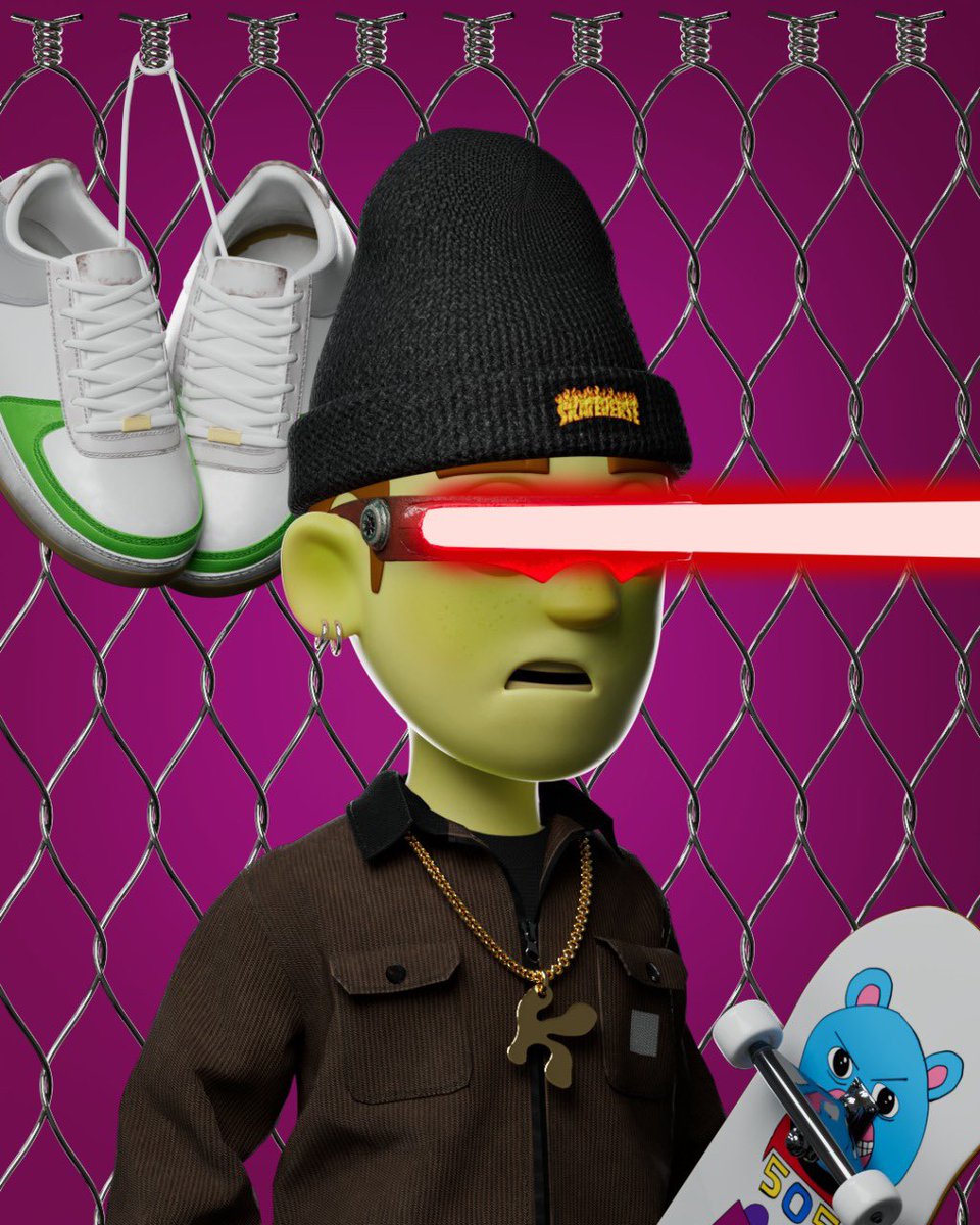 Looks like BOY stole the cyclops eye glasses, maybe it can help him make the ground softer when he falls 👀

RT and Likes to avoid his laser hit 🛹

#5050Skateverse #NFT #NFTCommunity