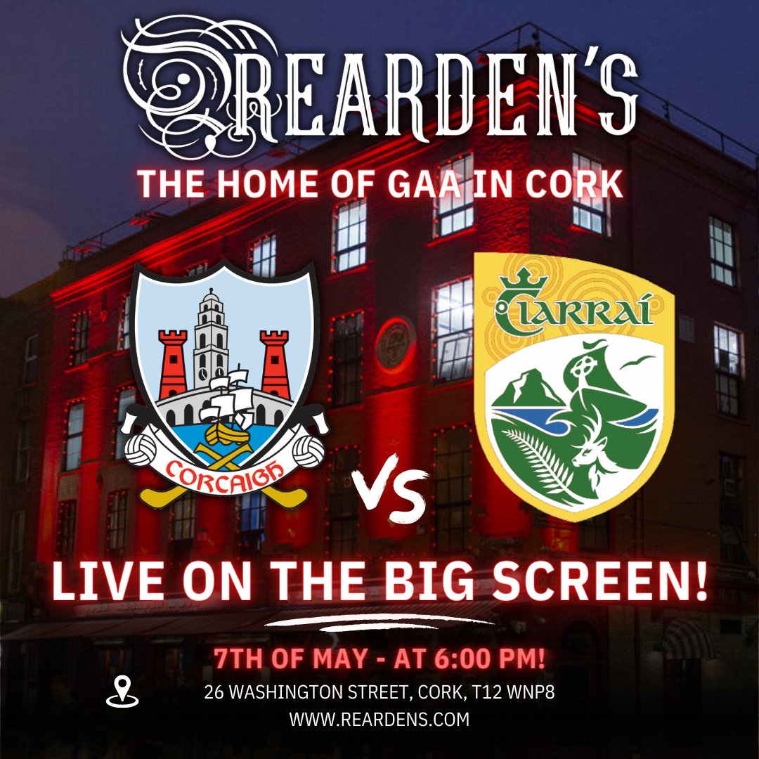 Today we will be showing the Munster Football Semi Final when Cork take on Kerry 🔴⚪

Join us from 6pm as we will have all the Live action here on The Big Screen 🍻

#RebelsAbu #CorkCity #LiveSport #LiveMusic