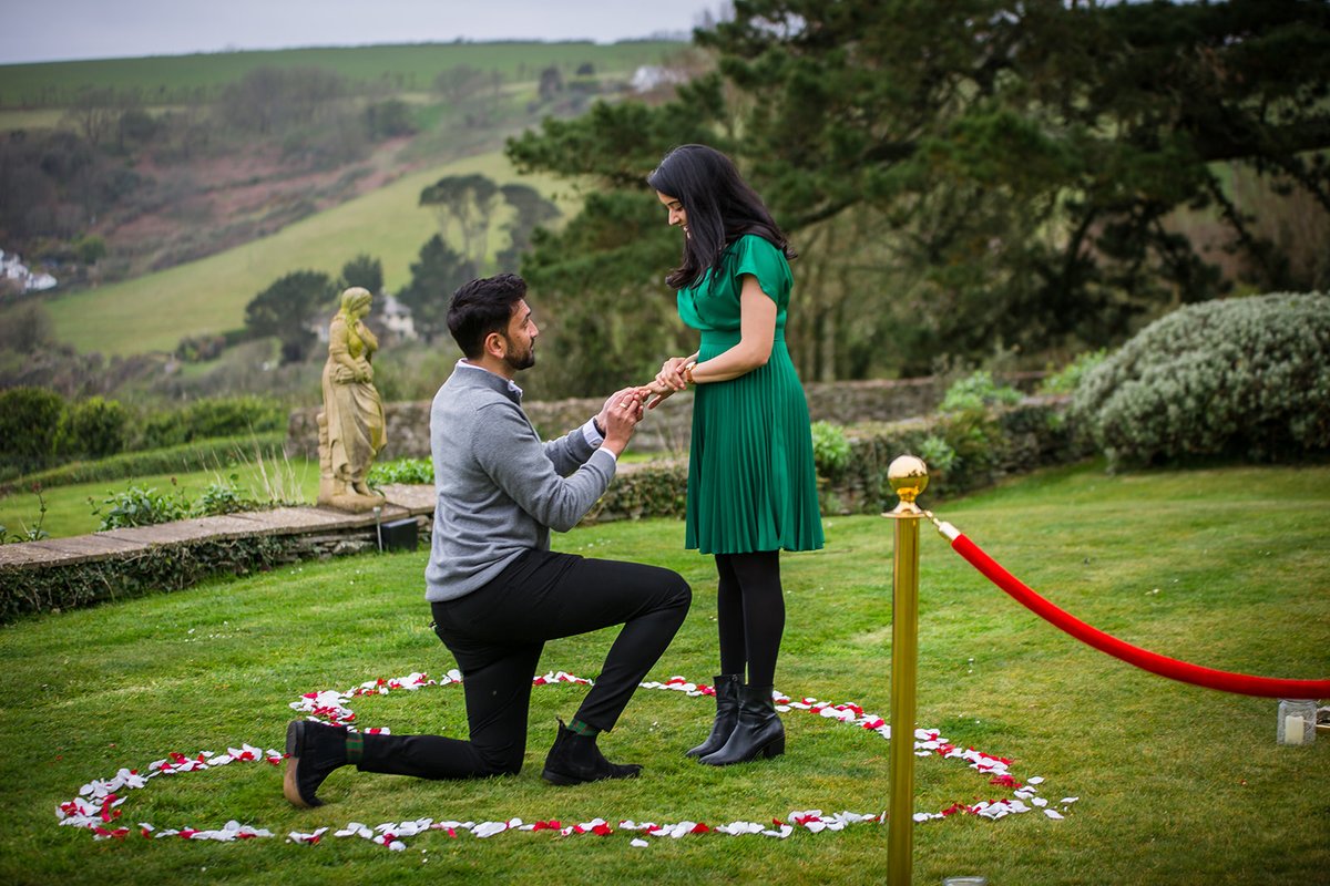 alkweddings's tweet photo. #engagement she said yes! congratulations to Anurag and Amandeep wishing you a lifetime of love, laughter and happiness together following your Cornwall marriage proposal https://t.co/mpzFOGhGb3