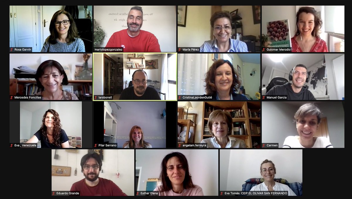 CdAMadrid's tweet photo. Hoy hemos compartido en nuestra TERTULIA PEDAGÓGICA el último capítulo  de APRENDIZAJE E INTERACCIONES EN EL AULA de @RocioCarrion81 @profneilmercer #LindaHargreaves y el SIMPOSIO de @MartaSolerUB 

Seguimos aprendiendo y construyendo conocimiento colectivo para transformar #AEE https://t.co/UALKMJgPRb
