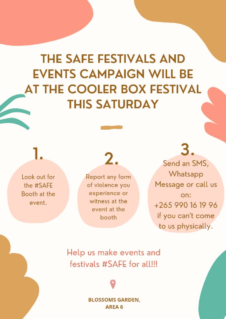forequality_mw's tweet photo. The #SAFECampaign will be at the #Coolerbox Festival today!

Find us at our booth  and learn about our work, and how you can help make festivals safer from #sexualharassment and #sexualviolence https://t.co/h5wV8ORGm1