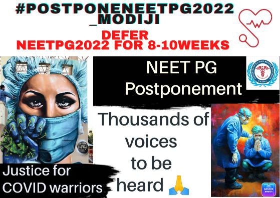 Baljeet53418211's tweet image. Delay by 8 weeks. 

#POSTPONENEETPG2022_MODIJI  @PMOIndia @AmitShahOffice @mansukhmandviya @DrBharatippawar @FAIMA_INDIA_