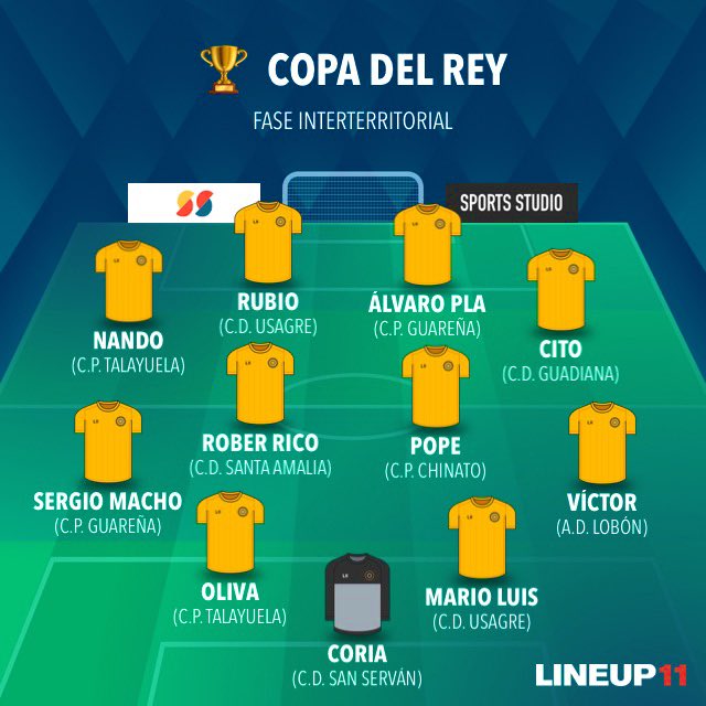 ‼️ESTO SI QUE ES UN AUTÉNTICO 1️⃣1️⃣ ‼️🚀🔝🧨💣⚽️

1️⃣1️⃣  IDEAL _ 🏆  COPERO  🏆

1a RONDA (Ida y Vuelta) Y 2a RONDA (Ida)

<a href="/CDSanServan/">CD San Serván</a> <a href="/CDUsagreO/">CDUsagre OFICIAL</a> <a href="/CPTalayuela/">C. P. TALAYUELA</a> <a href="/CPGuarena/">CP Guareña</a> <a href="/CD_Guadiana_/">CD Guadiana</a> <a href="/CPChinato/">CP Chinato</a> <a href="/CDSantaAmalia/">C. D. Santa Amalia</a>