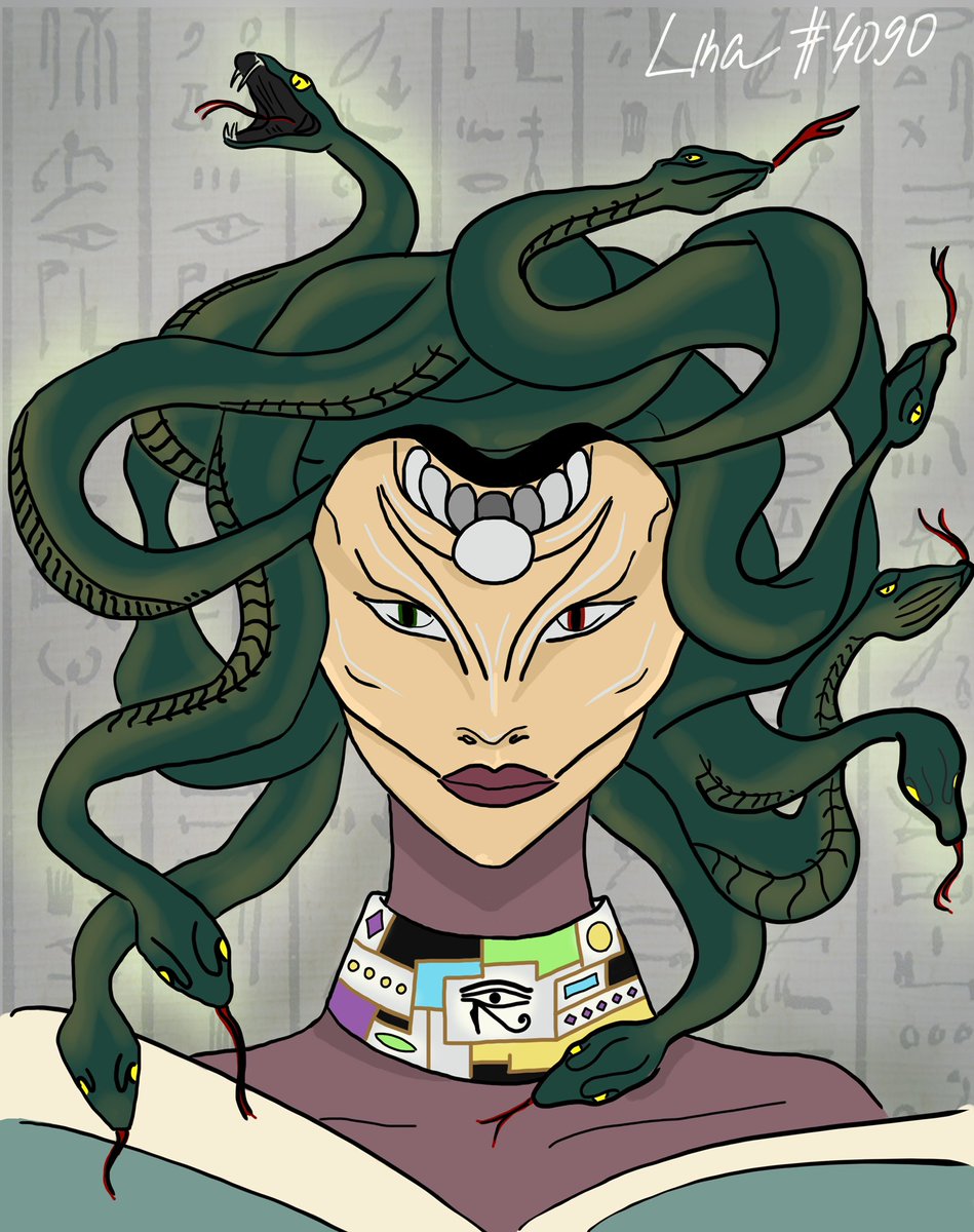 martaliinaa's tweet photo. Hey! 
This is my art for project! @TheOasisCivil 
What do u think about this one?)
Just look in her eyes🐍
#TheOasisNFTs https://t.co/Tbshul5Gwu