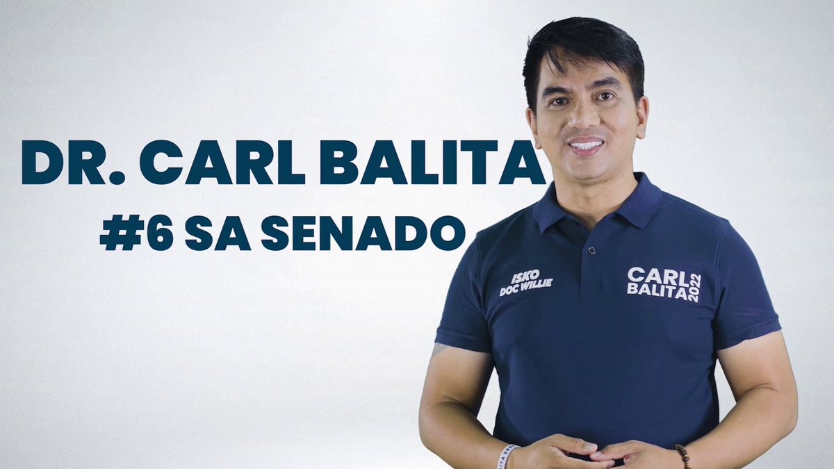 sineasta's tweet photo. Friends, nilalapit ko po sa inyo si Dr. Carl Balita para Senador!

Dr. Carl Balita, Number 6 sa Senado! https://t.co/roVrQDO56R
