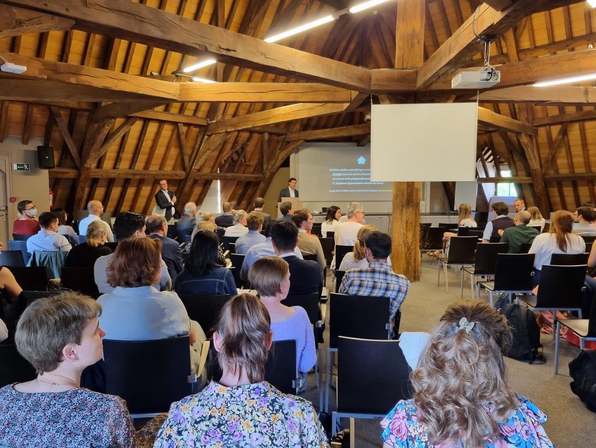 Cardio_KULeuven's tweet photo. Department Event yesterday. PhDs and postdocs presented their research by posters. Matthias Engelen won 'best clinical poster' for his research into blood clots in Covid-19. Mohamad Youness won 'best basic poster' for his research on cardiomyopathy #postdoc #departmentevent #PhD https://t.co/RgVpdIy8W0