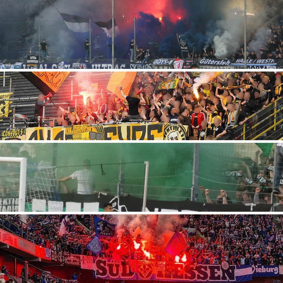 Collage aus vier Pyroshows.