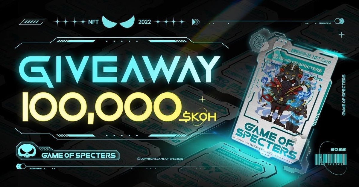 Airdrop6_com's tweet photo. New #airdrop: Game of Specters
Reward: 30 KOH (~$6)
News: BNBchain, BinanceNFT
Distribution date: After IDO

🔗Airdrop Link: https://t.co/86yCr6Oj3Z https://t.co/hMx3BEXyIc
