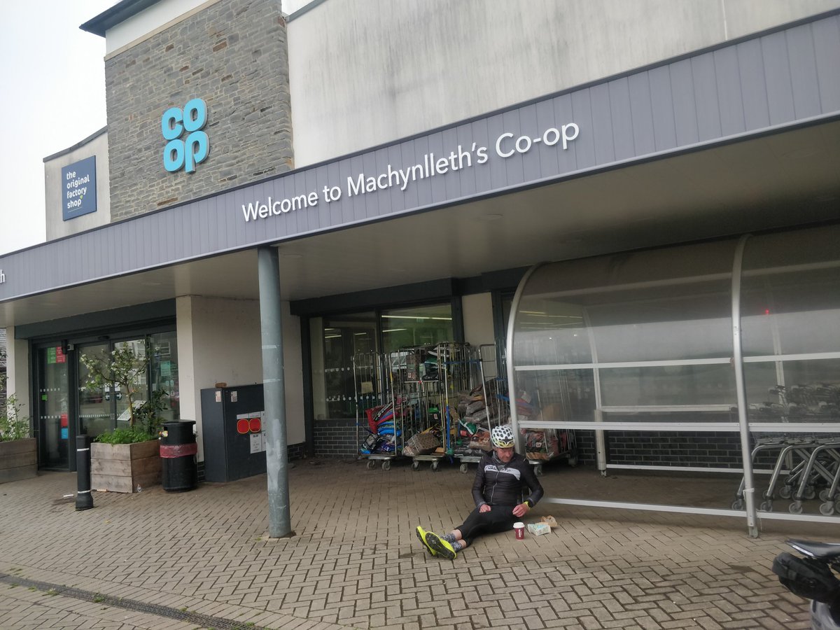 bimblingbikes's tweet photo. Checkpoint 3. You can actually see the bigger in this one. Had another puncture, and breakfast in co-op #transwales22 https://t.co/3tltyCi23P