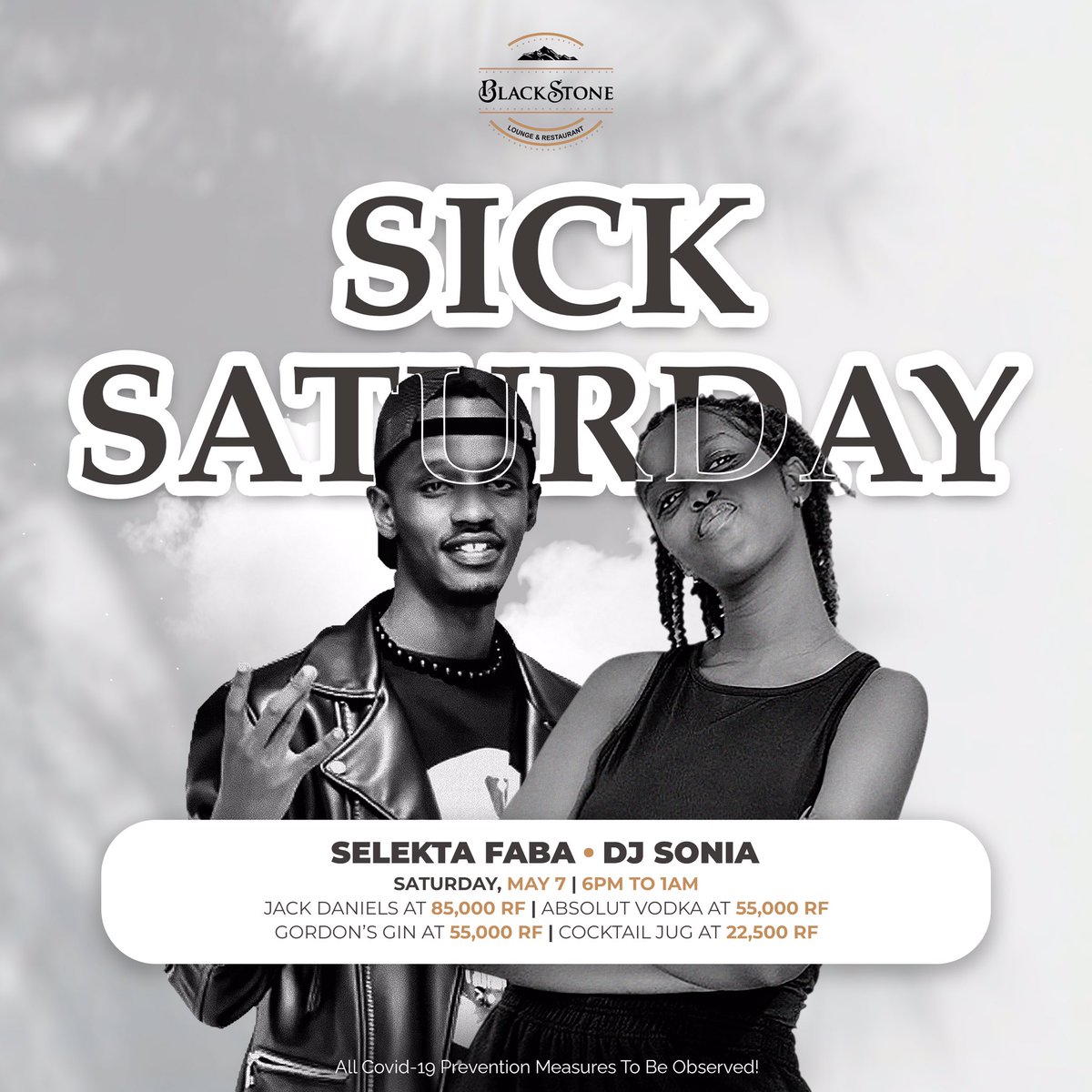 KigaliLounge's tweet photo. 🚨GUEST DJ REVEALED🚨🥳🥳
•
•
#SickSaturday vibes are brought to you by #SeleckaFaba & #DjSonia🔥🥳
•
Our lucky winner is @valiant_king1 for the #first RIGHT guess 🥳
(Dm us for your FREE pizza 🍕☺️)
•
Thank U to everyone who participated, y’all PULL UP tho, it’ll be LIT🔥🔥 https://t.co/XrpAfGv7PU