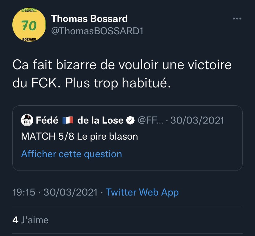 RoroBKTiste's tweet photo. Maintenant qu’il connait le nom de l’équipe qu’il va devoir supporter ce soir, il s’étonne de leur souhaiter une victoire. Bizarre venant de ce supporter fidèle. #BobosseGrosCookie #CookieOut https://t.co/k3KCqUXUtA
