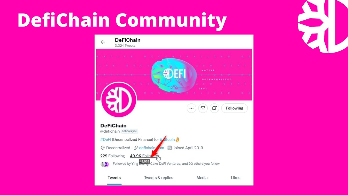 The <a href="/defichain/">DeFiChain</a> Twitter account just needs 75 additional followers to reach 50k
Let's go
👉 Follow <a href="/defichain/">DeFiChain</a> 
👉 Retweet