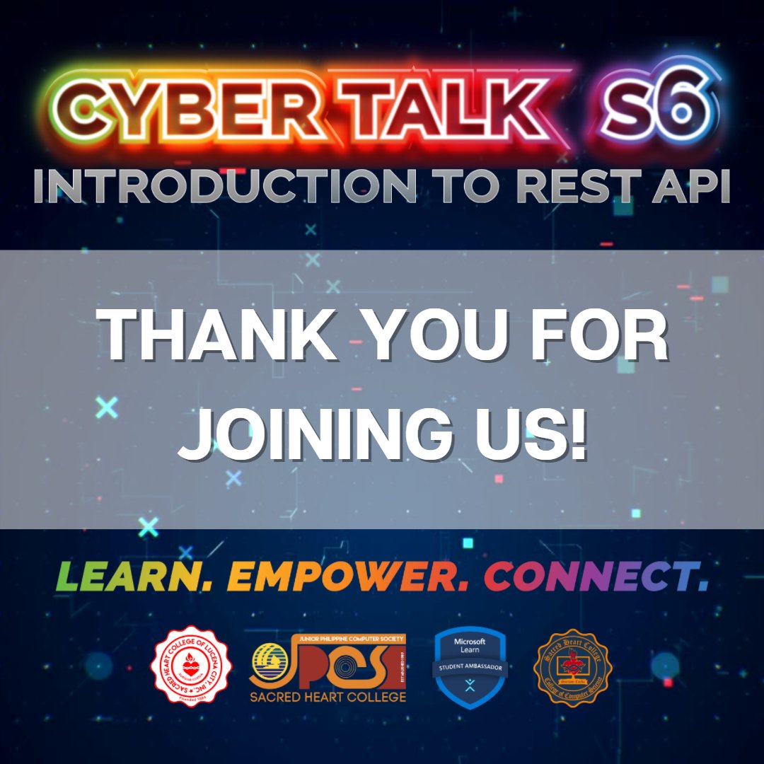 SHCJPCS's tweet photo. This is Cyber Talk Season 6 - 𝙇𝙚𝙖𝙧𝙣. 𝙀𝙢𝙥𝙤𝙬𝙚𝙧. 𝘾𝙤𝙣𝙣𝙚𝙘𝙩!

#CyberTalkS6 #BeACyberCordian #SursumCorda #WhereLoveisService https://t.co/o5w6AP4OgY