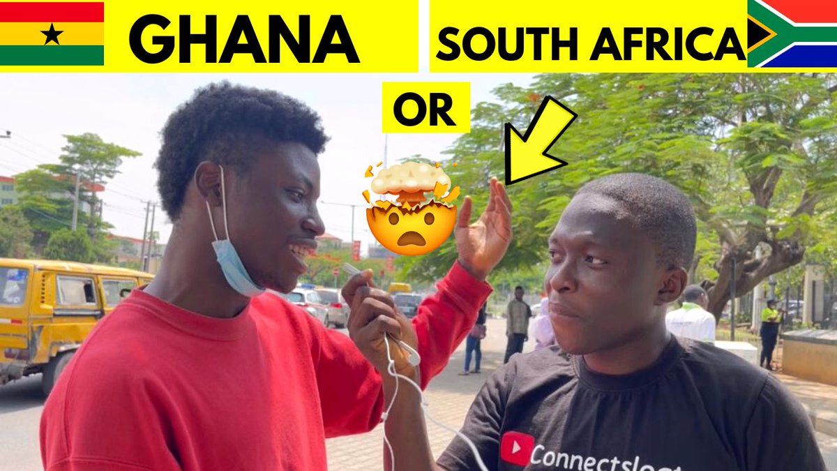 ConnectsLog_tv's tweet photo. Ghana π¬π or South Africa πΏπ¦ | Which Country would you Prefer to Live and Work Asking Nigerians VideoLink: https://t.co/ap2z56n3pl #ghana #southafrica #liveandwork #africancountriestoliveandwork #ghanavssouthafrica #southafricavsghana #livinginsouthafrica #livinginghana #africa https://t.co/iv8O8LevOP