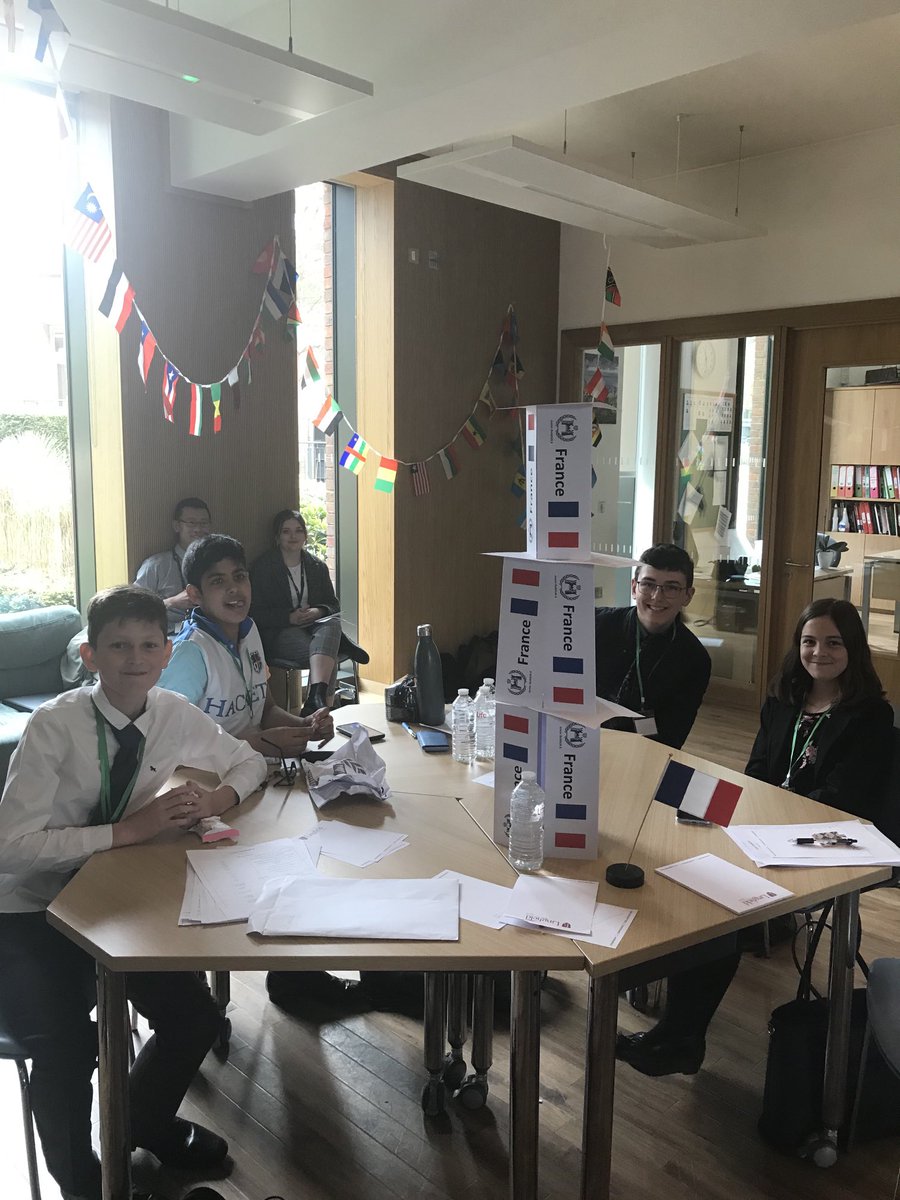 RGSModelUN's tweet image. With a special mention to France for their version of the Eiffel Tower!