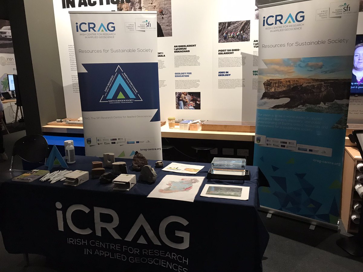 iCRAGcentre's tweet photo. We are really excited to be here at the #D2EGeology exhibition here at @NMIreland today! Looking forward to meeting everyone after 2 years of being online. @GeolSurvIE #STEMeducation #Geoscience #earthscience https://t.co/wh0Gfid0s8