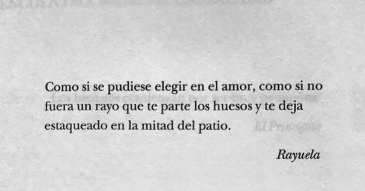 Cementedelibros's tweet photo. “Cómo si se pudiese elegir en el amor…”
Rayuela.
#cementeriodelibros https://t.co/NHb533PqAl
