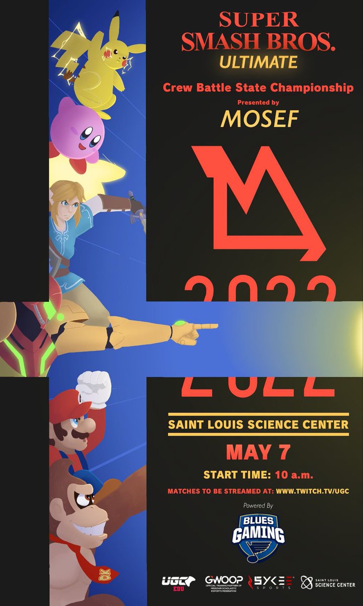 Missouri Scholastic Esports Federation (@moseforg) on Twitter photo GAME DAY! Good luck to all the teams today. Follow the action on Twitch.
twitch.tv/ugc
<a href="/UGCevents/">UGC</a> <a href="/STLScienceCtr/">Saint Louis Science Center</a> <a href="/GwoopAcademy/">Gwoop</a> <a href="/SYKEbrand/">SYKE ™</a> <a href="/bluesgaming/">Blues Gaming</a> GAME DAY! Good luck to all the teams today. Follow the action on Twitch.
twitch.tv/ugc
<a href="/UGCevents/">UGC</a> <a href="/STLScienceCtr/">Saint Louis Science Center</a> <a href="/GwoopAcademy/">Gwoop</a> <a href="/SYKEbrand/">SYKE ™</a> <a href="/bluesgaming/">Blues Gaming</a>