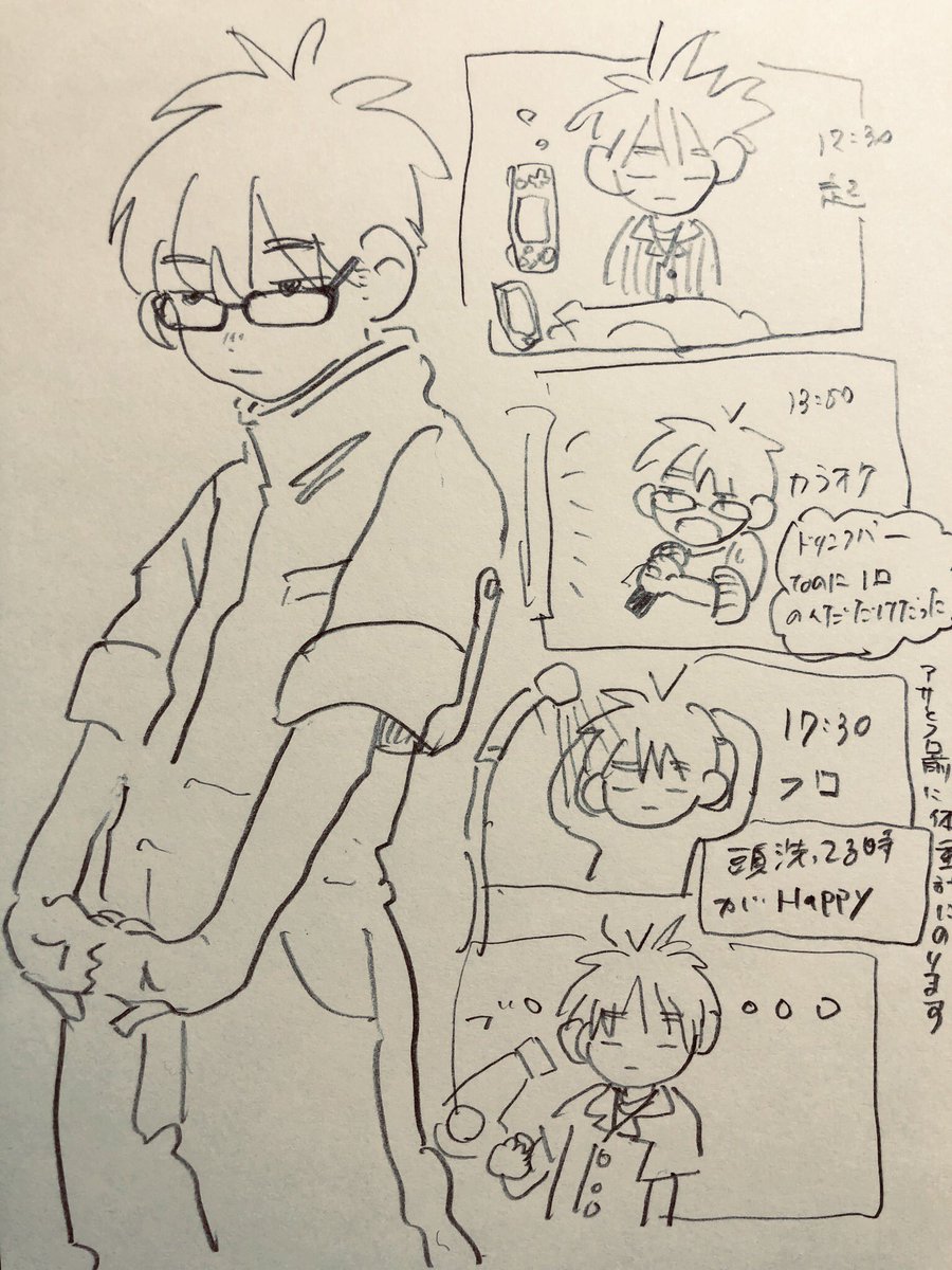 日記 自分だからテキトーに描いていいって思うとポーズとかかきやすい 
