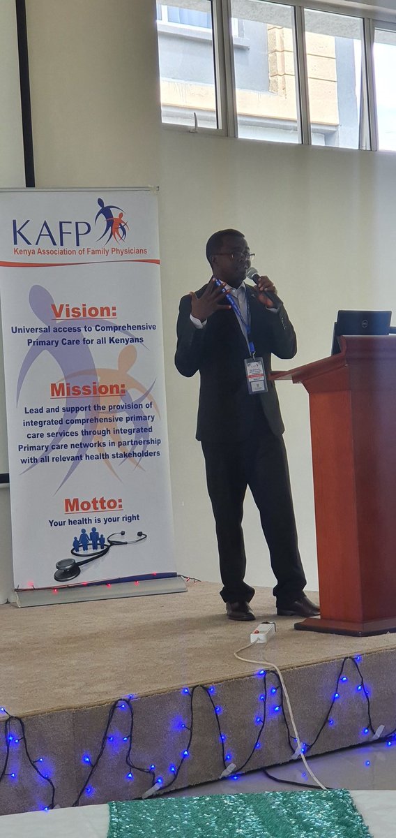 JKARAMANA's tweet photo. @nthusinthula newly Elect Vice Chair Kenya Association of Family Physicians presenting on scope of practice @KabarakUniv @simonkigondu @KijabeHospital @mdjkitulu #KAFP2022 https://t.co/qPNg8maVRO