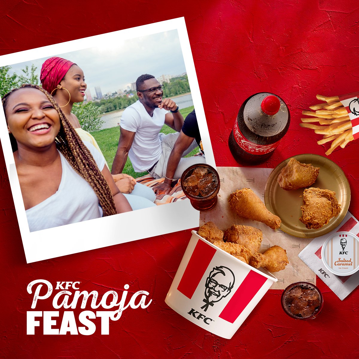 KFCinKenya's tweet photo. Itβs a great day to come together with family and friends and enjoy a heartwarming, tummy filling feastβ¦ pamoja. π
Get 2 packs of family chips FREE when you order on Uber Eats. π₯³
Dial 0722532532 to order
#PamojaFeast #BetterWhenShared https://t.co/ESlNqJpD2V